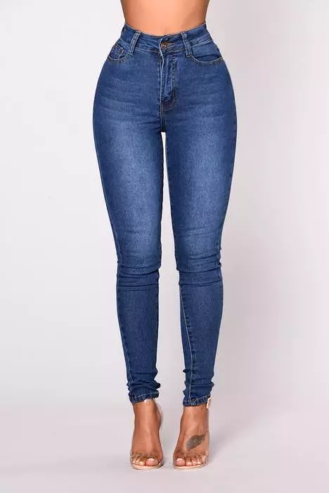 Women High Waist Skinny Jeans