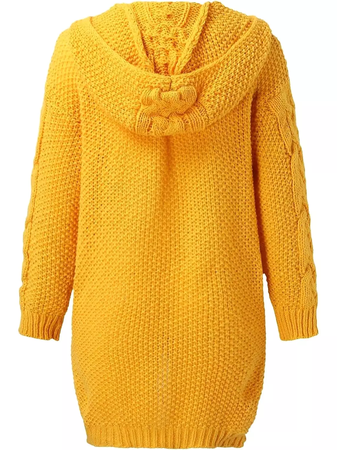 Women's Cozy Cable Knit Hooded Cardigan Coat