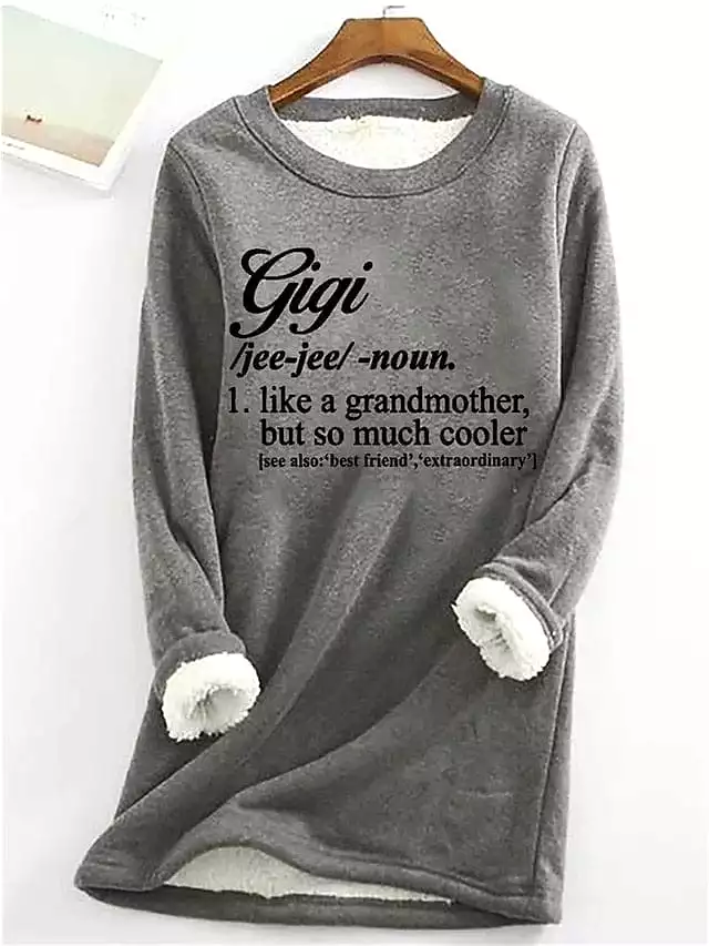 Women's Cozy Sherpa Fleece Lined Sweatshirt Pullover for Fall & Winter Casual Style