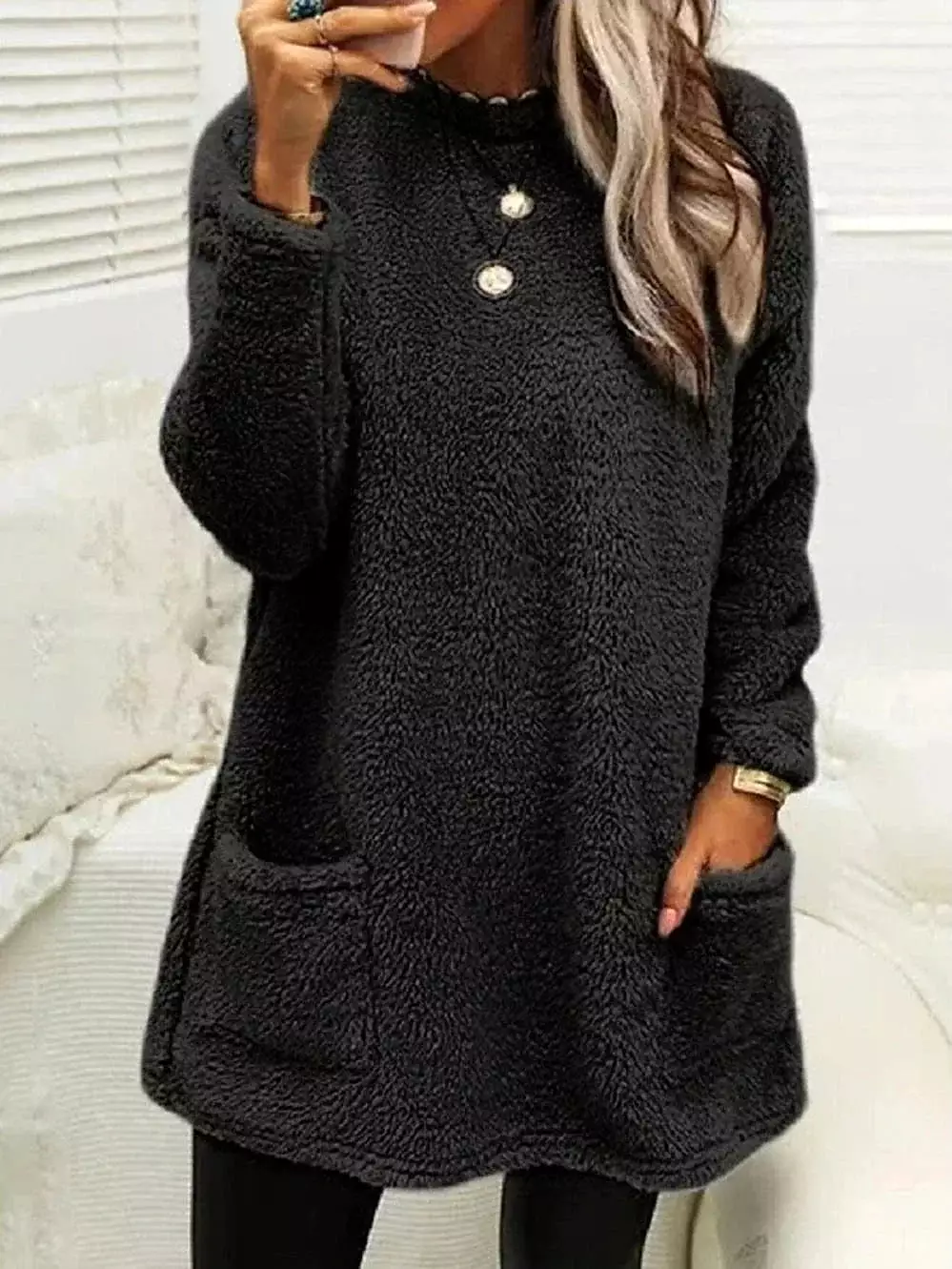 Women's Lightweight Ethnic Print Sweatshirt Pullover