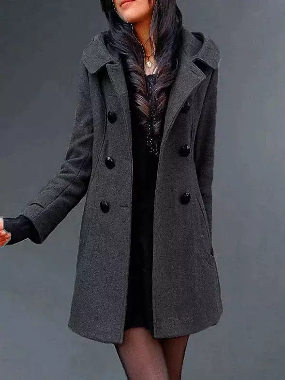 Women's Long Hooded Winter Coat with Faux Fur Trim for Elegance and Warmth