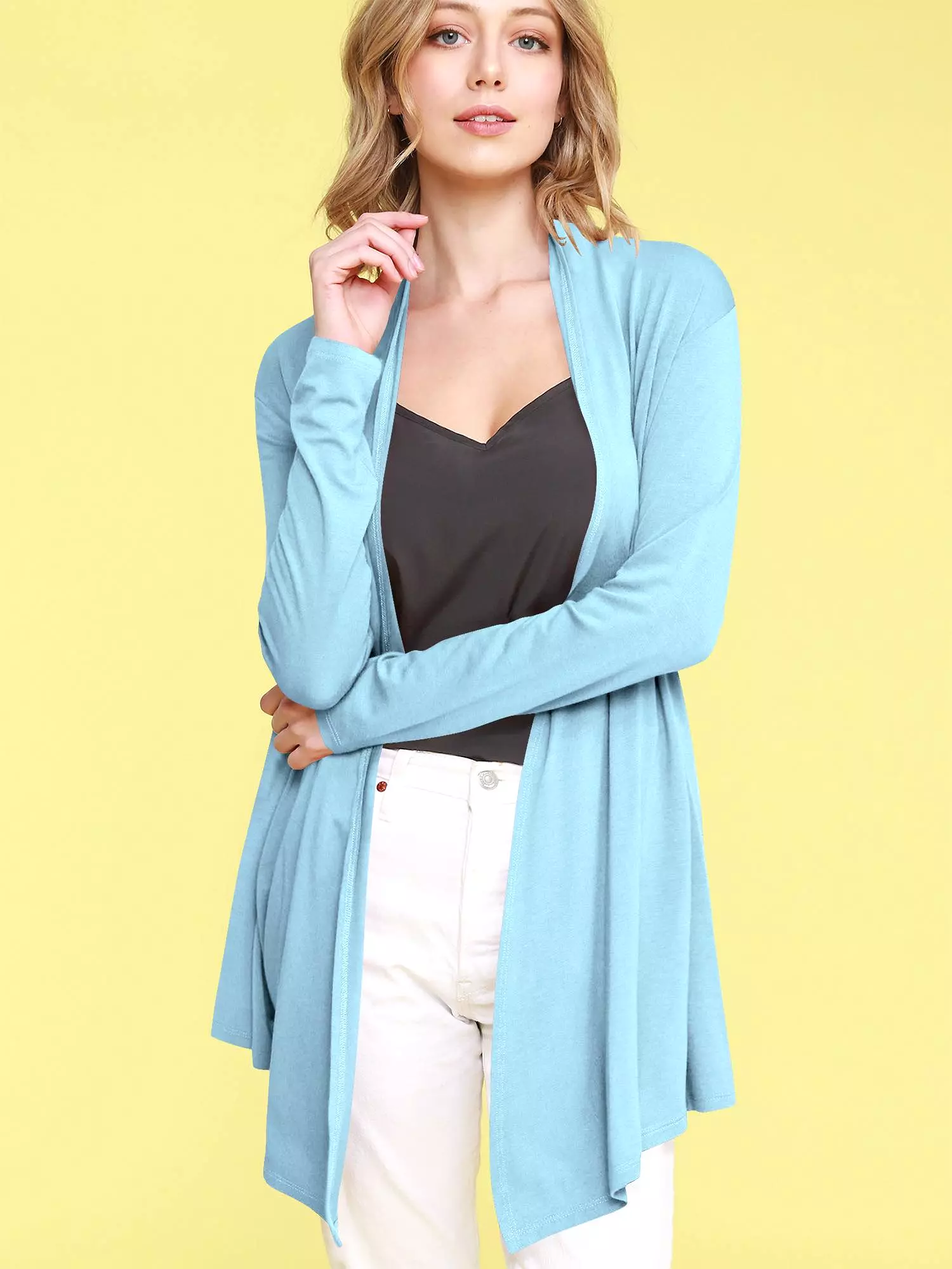 Women's Open Front Knit Cardigan Sweater