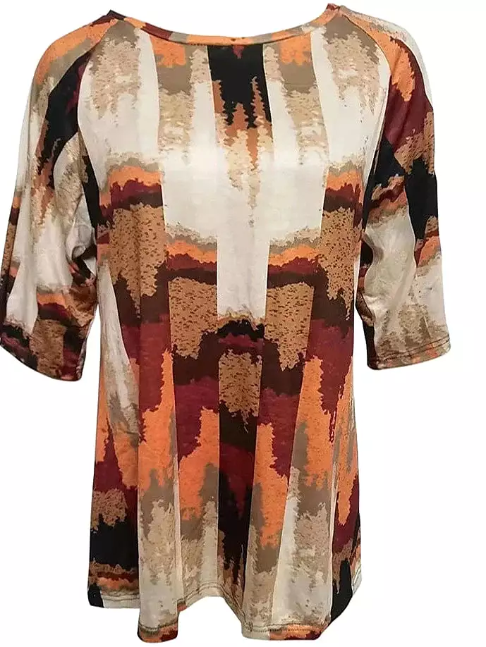 Women's Plus Size Graphic Print Dolman Sleeve Tee