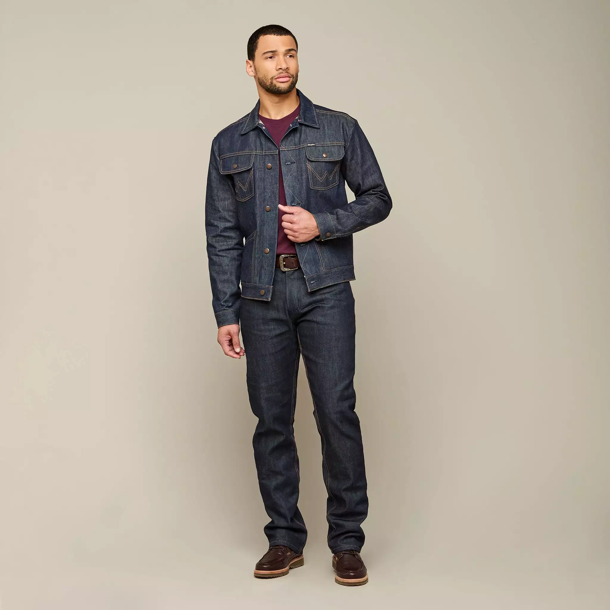 Wrangler x Lucchese Men's Denim Jacket :: Dark Wash Denim