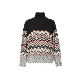 ZIGZAG SWEATER BLACK MULTI